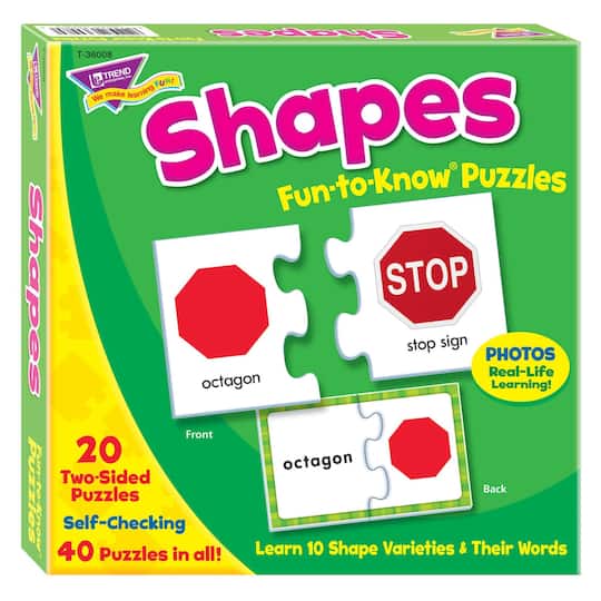 Trend Enterprises&#xAE; Shapes Fun-to-Know Puzzles